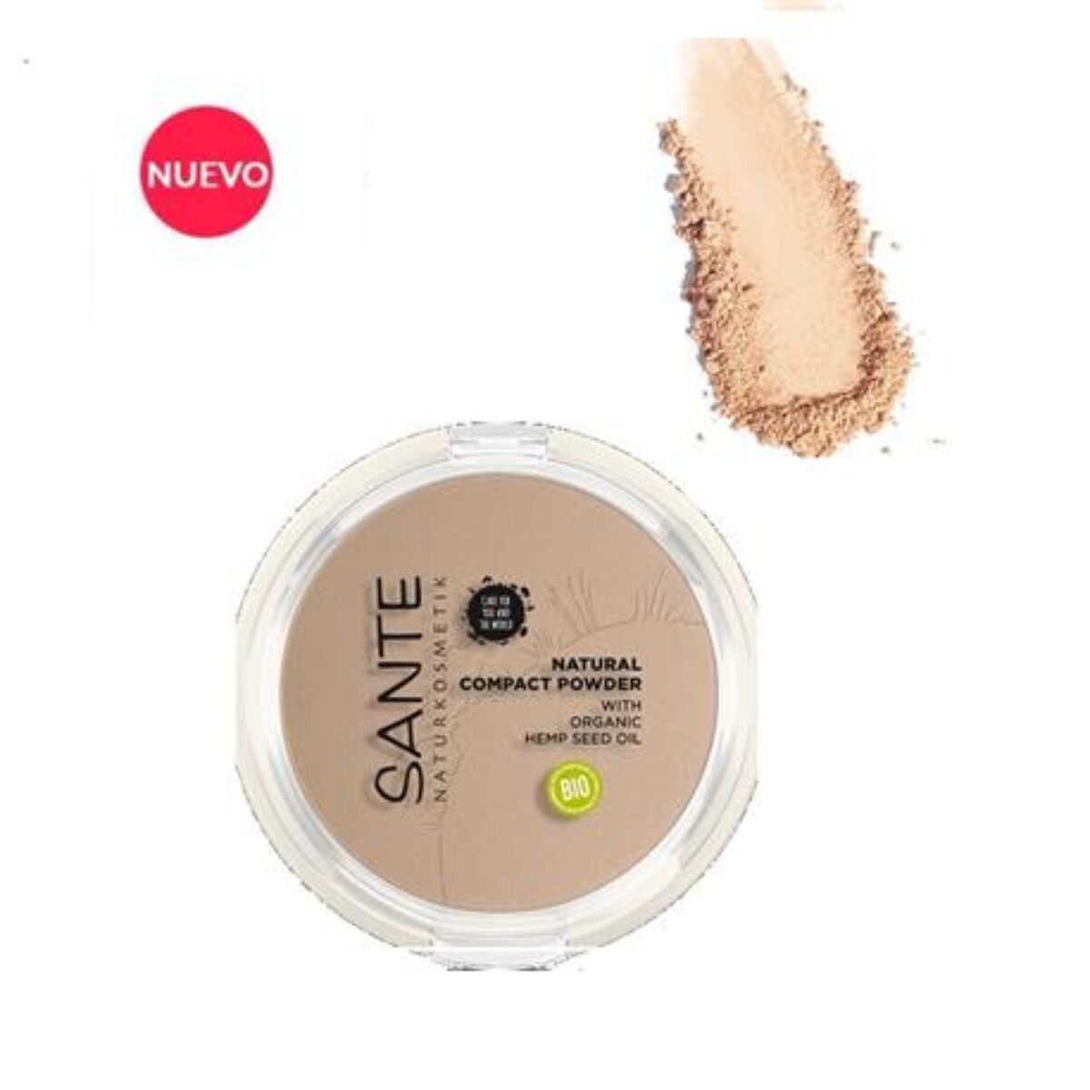 Maquillaje compacto Bio 02 neutral beige de Sante | Lavandula Cosmética