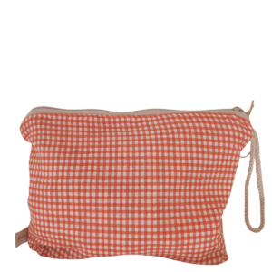Neceser vichy rojo y blanco